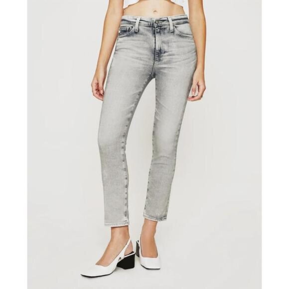 AG Adriano Goldschmied - Mari High Rise Crop Denim in Avalanche - Picture 2 of 6